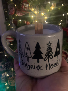 Bougie Forêt Boréale 🌲 / Joyeux Noel (seulement 3 en stock)